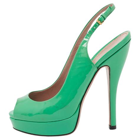 green gucci velvet heels|Gucci ankle strap heels.